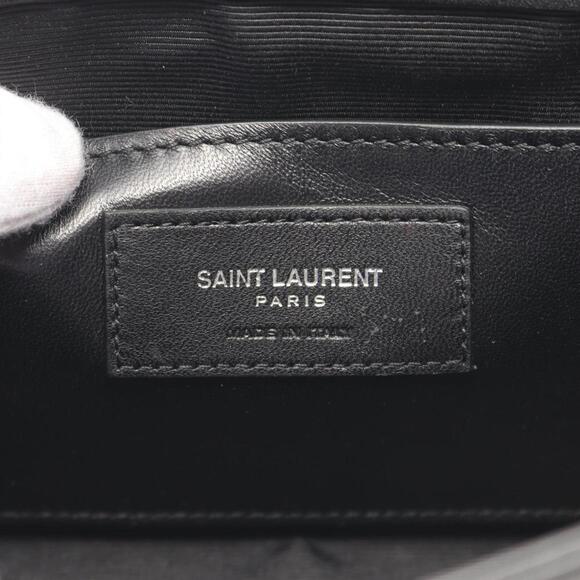 SAINT LAURENT Black Monogram Leather Clutch Bag - Picture 5 of 9